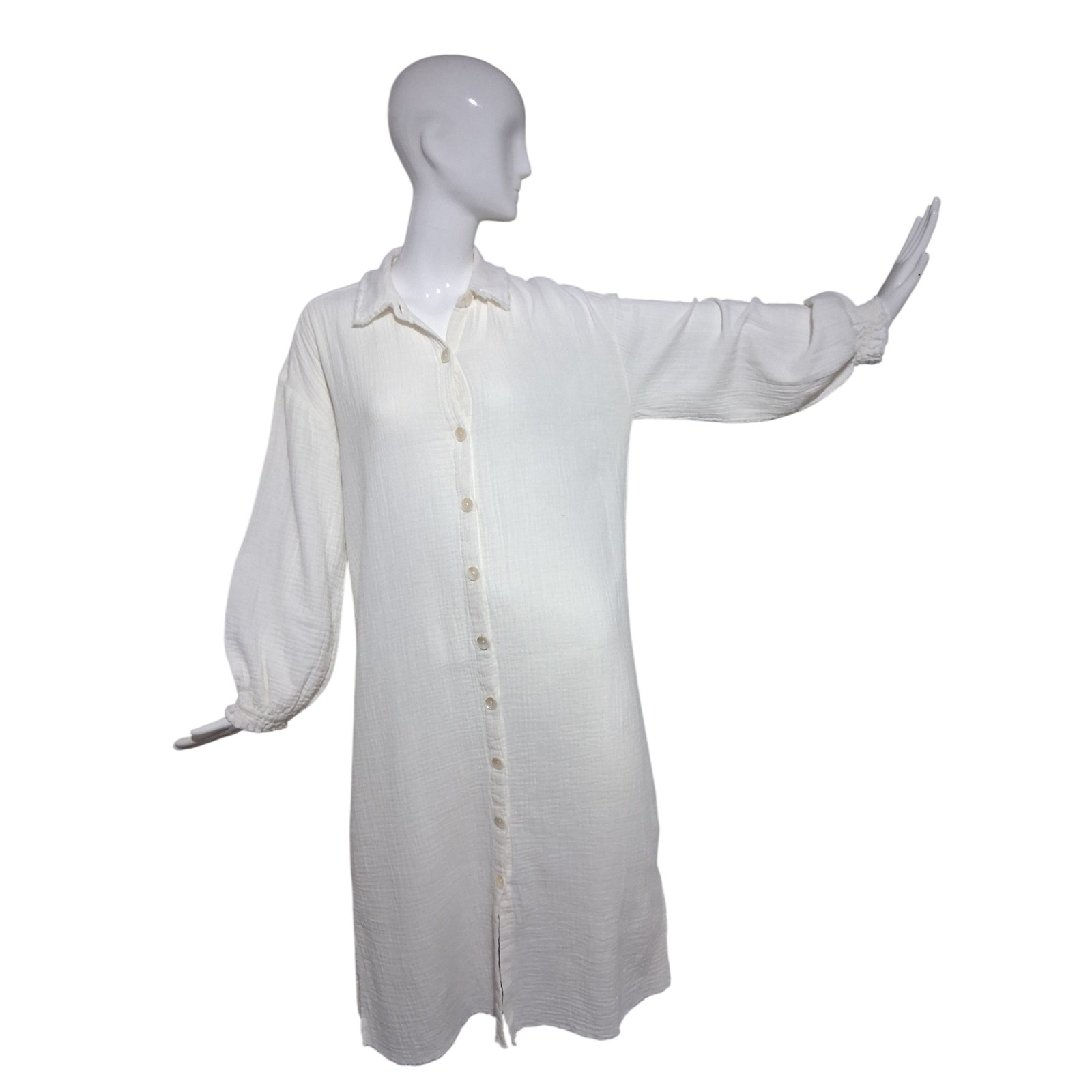 Show Me Your Mumu Captain Button Down Gauzy Dress Womens Size Medium Grungecore